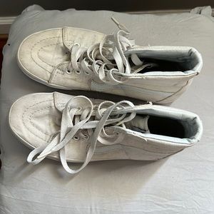 White hightop vans